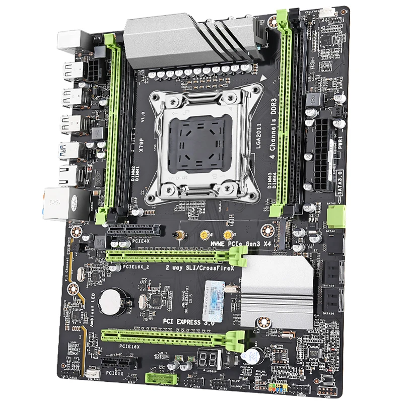 Делюкс Desktop материнских плат X79 Lga 2011 ЦП компьютера 4 канала игровые Поддержка M.2 E5-2680V2 I7 Sata 3,0 Usb 3,0 для Intel B75