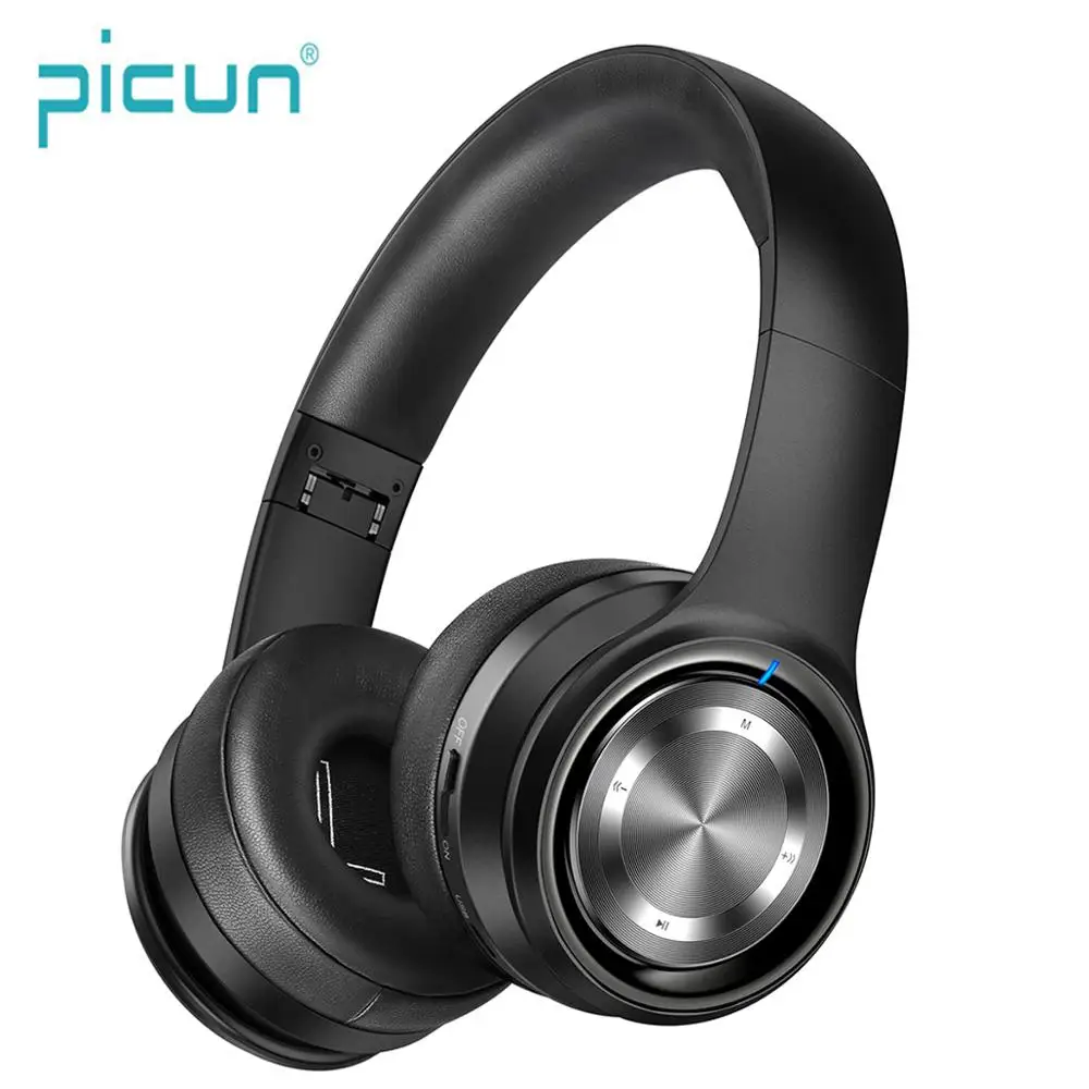 Picun P26 Bluetooth наушники на ухо Hi Fi стерео беспроводные гарнитура складные