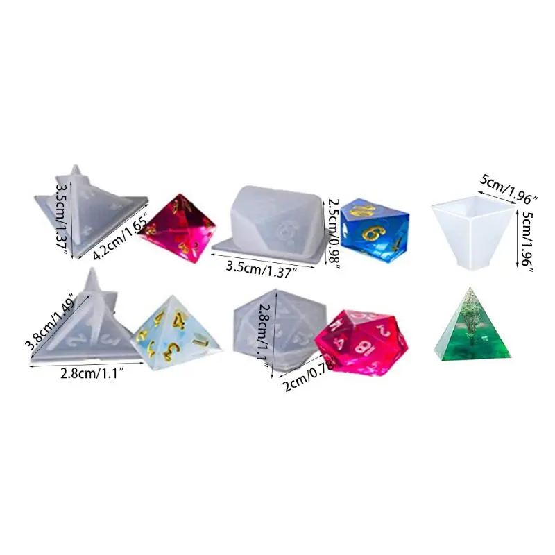 

Shapes Dice Fillet Square Triangle Dice Mold Dice Digital Game Silicone Mould