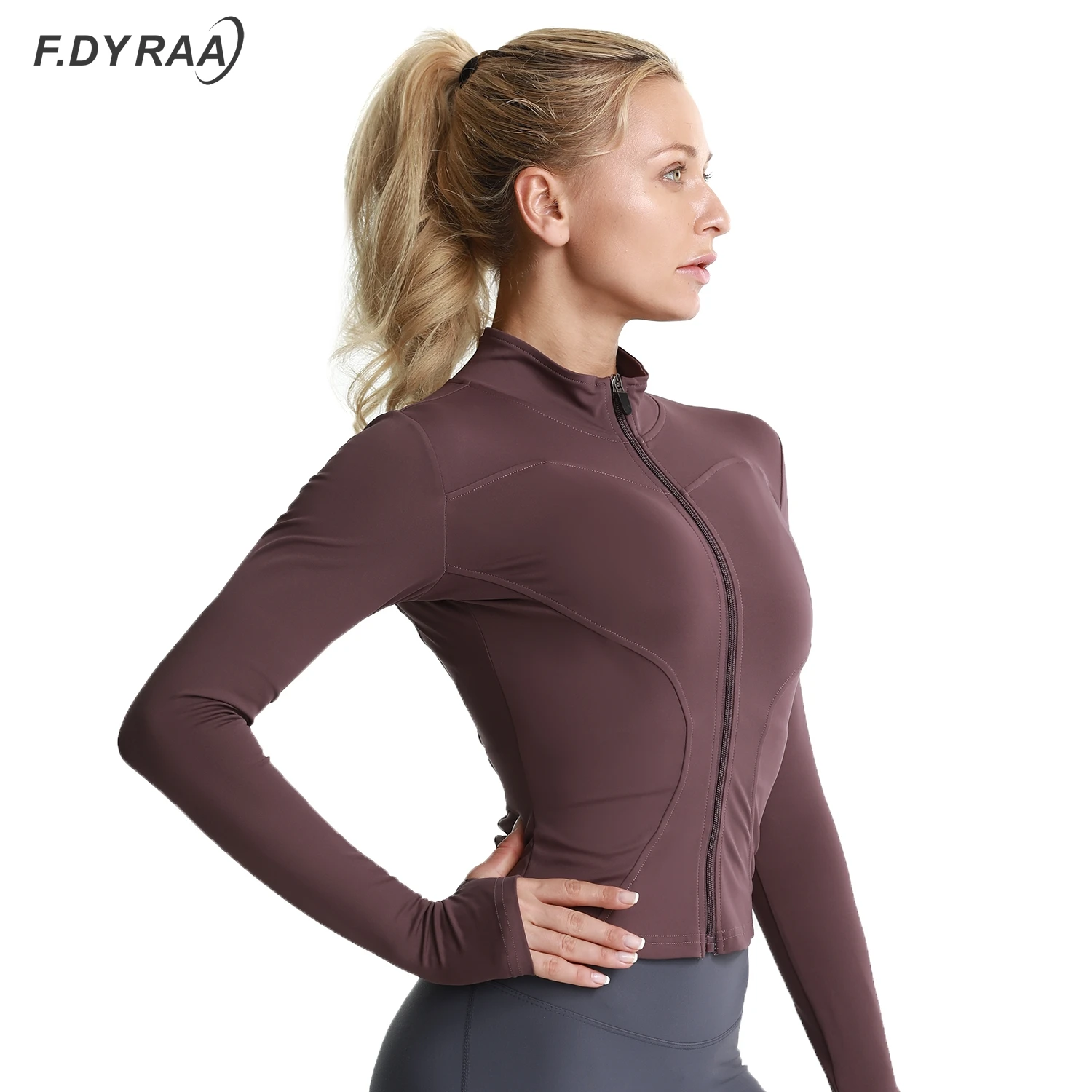 Женские спортивные рубашки Slim Fit с длинным рукавом Фитнес топ Укороченные топы