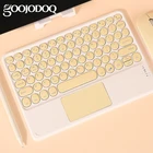 GOOJODOQ Беспроводная Bluetooth клавиатура с тачпадом для iPad Keybaord iPhone Samsung Galaxy Xiaomi Huawei Microsoft Surface HP