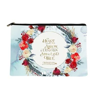 women six of crows quote printed make up bag fashion women cosmetics organizer bag for travel colorful storage bag for lady bag