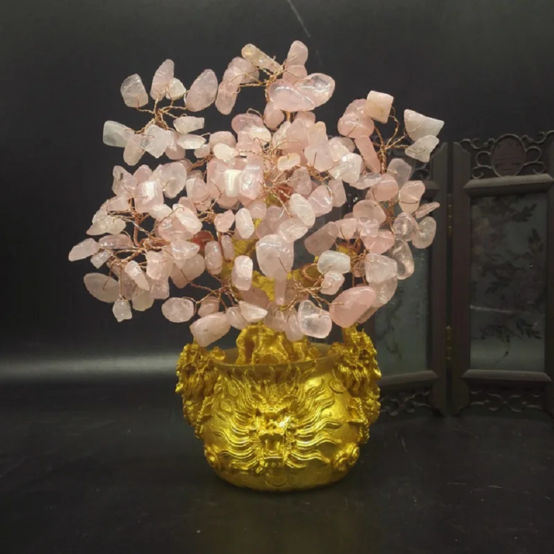 Природный кристалл Fengshui Фортуна дерево креативное украшение для дома офисный