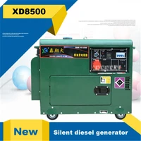 new arrival 5 5kw household small silent diesel generator xd8500 single phase 220v three phase 380v 50hz 55 65db a 7m 420cc
