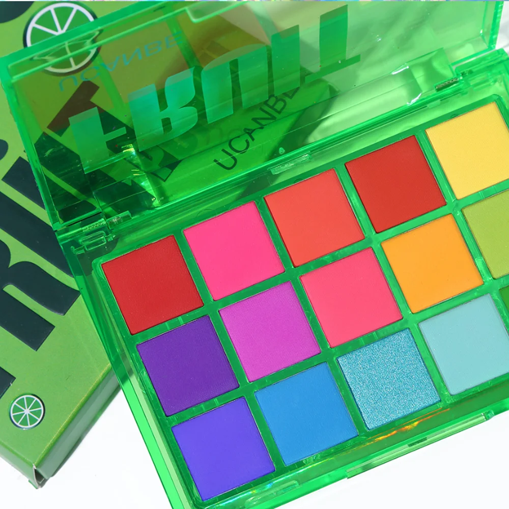 Палитра теней для век блестящие Матовые Неоновые тени ярко пигментированные