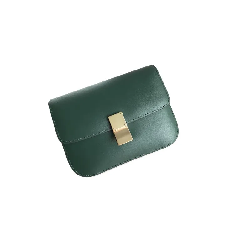 

Genuine Leather Messenger Bags Bolsas De Mujer Luxury Handbags Women Bags Designer Dark Green Shoulder Bag