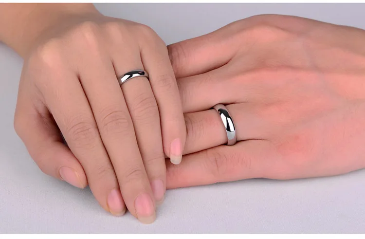 

6mm 4mm Width Titanium Steel Couple Ring Men Ring Engagement Wedding For Love Girl Lover Jewelry Design Wholesale R4872-couple