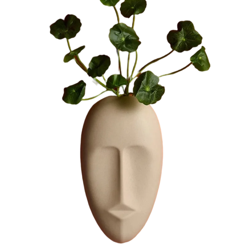 

Абстрактная Керамическая Настенная подвесная фотография с изображением человеческого лица, растение, гидропонная ваза в горшке, украшения...