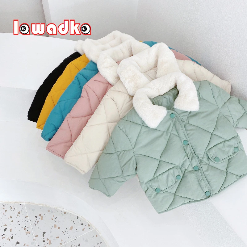 Lawadka/зимнее толстое теплое детское Стеганое пальто хлопковая пуховая одежда