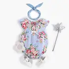 Летние Комбинезоны для маленьких девочек sanluтоз, хлопковая детская одежда, детские комбинезоны с цветами, милые безрукавки