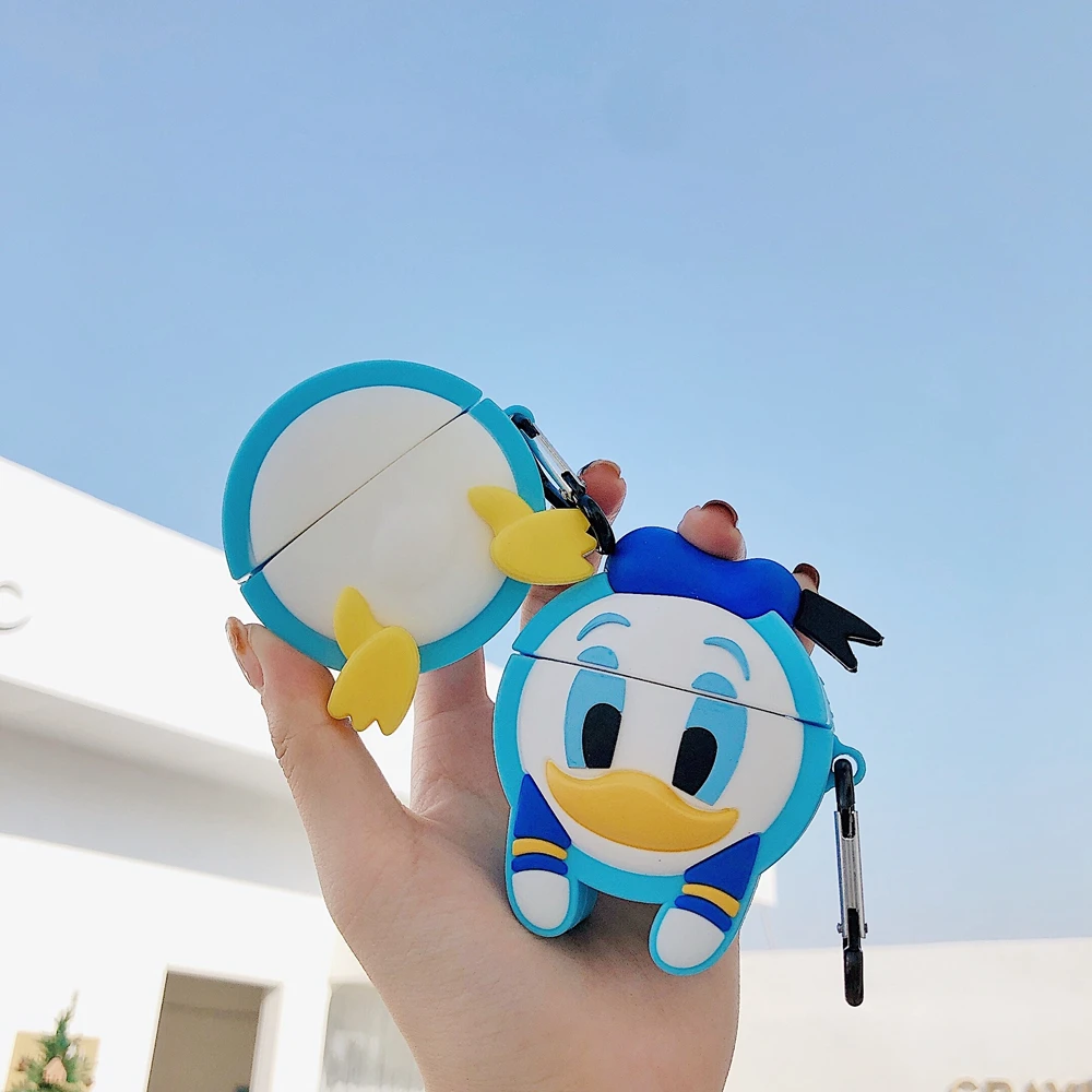

For Airpods Pro Earphone Case Cute Cartoon Silicone Cover For Apple air pods 3 Charging Box Shockproof Protector With Hook