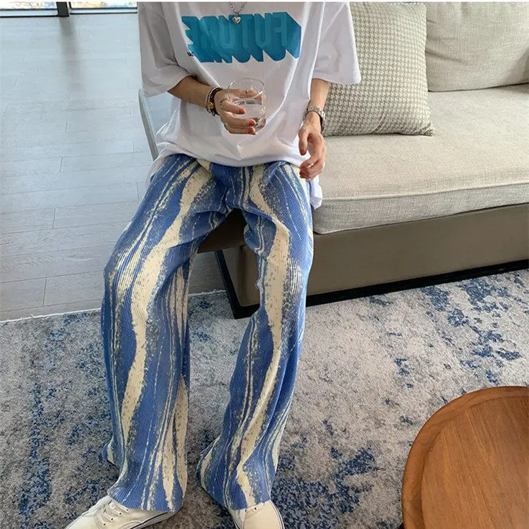 

Tie dyed wide leg pants women's summer new Korean high street casual pants