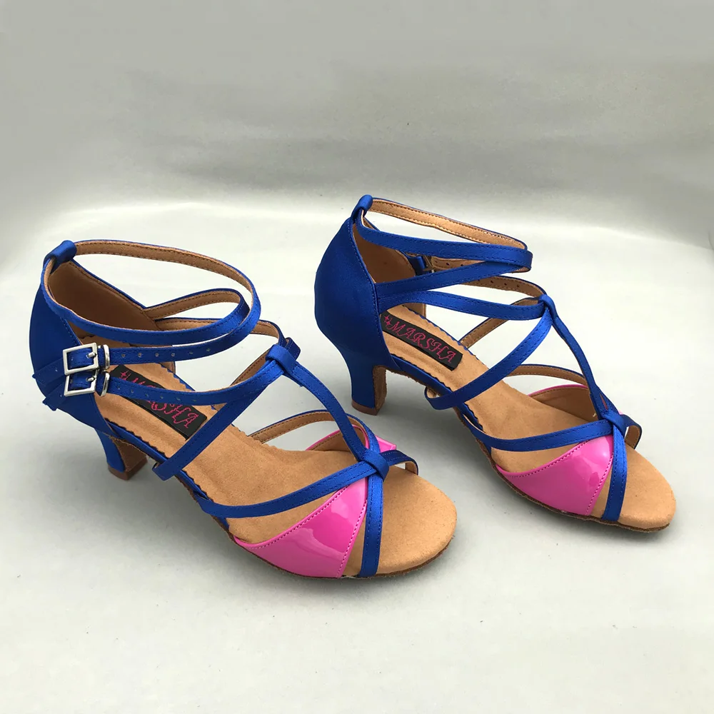 8 5 см высокий каблук красный Туфли для латинских танцев женщин Латинской сальсы