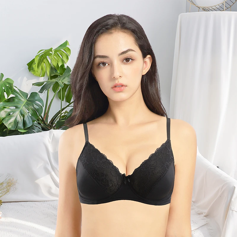 Размера плюс без подкладки бюстгальтеры сексуальные кружевные для девочек