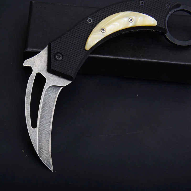 Новое поступление karambit Складной Карманный Походный нож 440C Лезвие G10 + Полимерная
