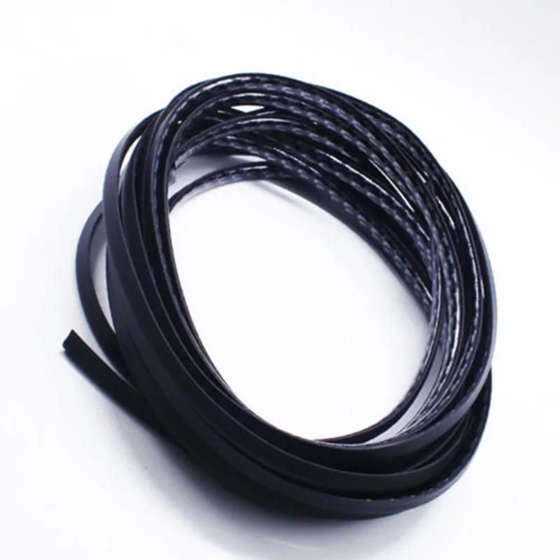 

Black Seal Strip Guard Molding Trim Carbon Fibe Door Edge No scratches