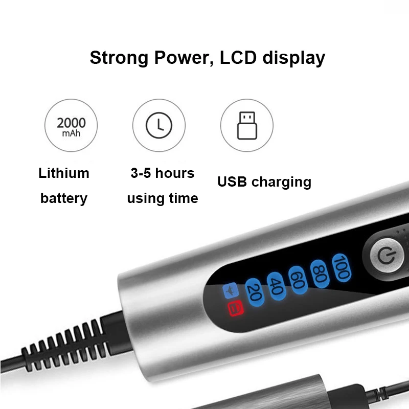 Профессиональная машинка для стрижки волос RIWA с литиевой батареей и лезвиями из