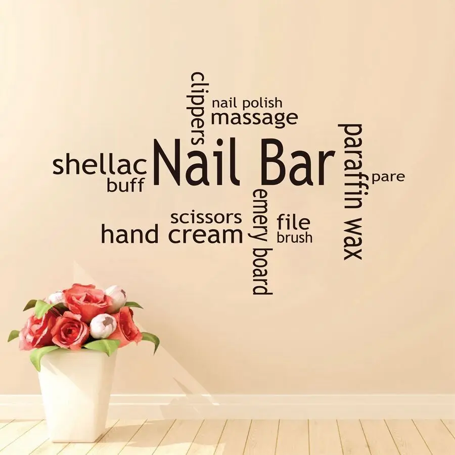 Наклейки на стену в бар виниловые наклейки для салона красоты современное