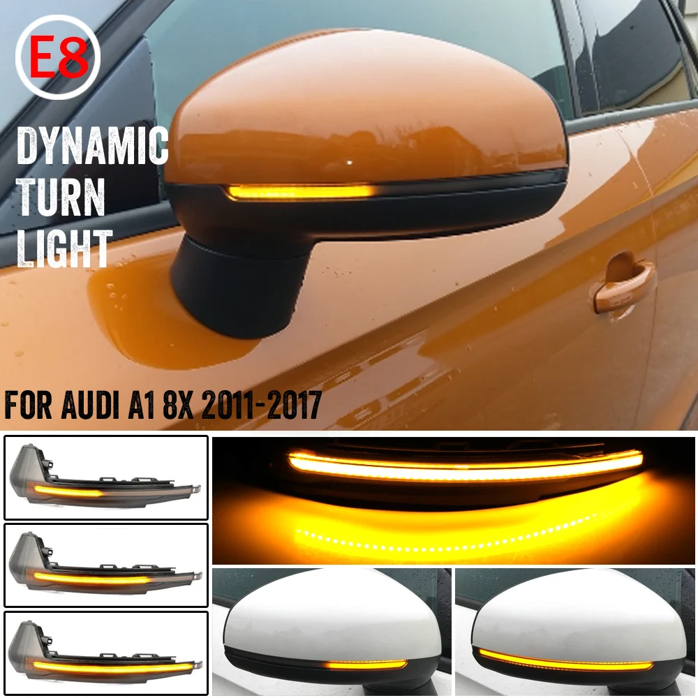 

For Audi A1 8X 2011-2017 LED Dynamic Turn Signal Light Side Wing Rearview Mirror Sequential Indicator Lamp Blinker