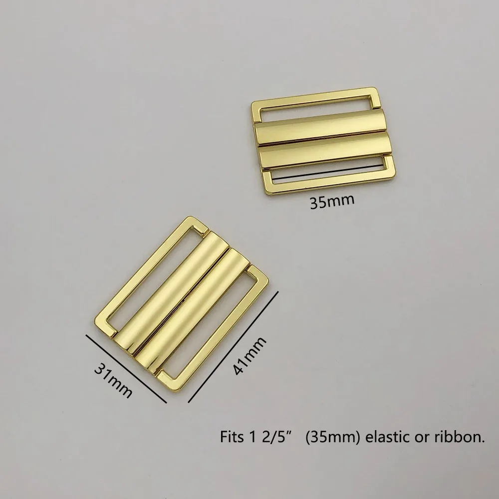 Зажим для бюстгальтера 35 мм металлическая передняя застежка задний крючок