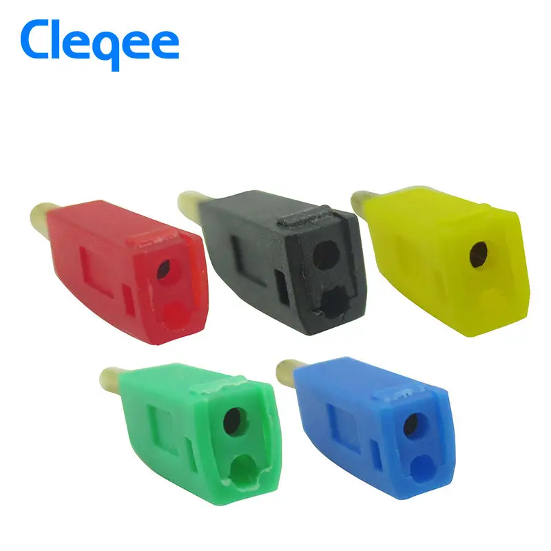 Cleqee P3012 10 шт 2 мм разъем типа банан позолоченный медный Штабелируемый для