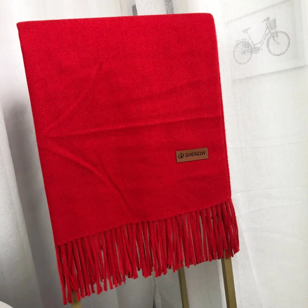 Шарф женский однотонный кашемировый длинный шарф карамельных цветов в Корейском