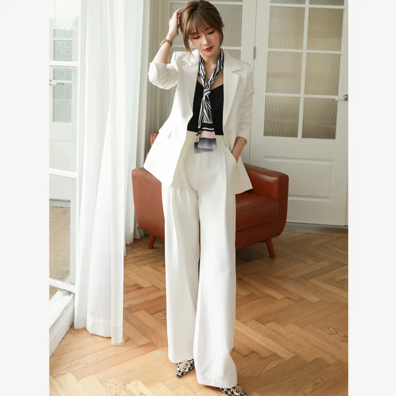 

Temperament Women's Suit Pants Sets Spring and Autumn High Quality Slim Ladies Jacket Suit Casual Trousers Two-piece New Arrival