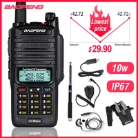 high power 10w baofeng uv 9r plus walkie talkie waterproof upgrade handheld two way ham radio dual band vhfuhf 25km transceiver