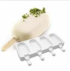 4 отверстия силиконовая форма для льда формы для крема фруктового льда Diy домашний десерт морозильник фруктовый сок формователь кубиков льда прессформы с барабанные палочки # YJ