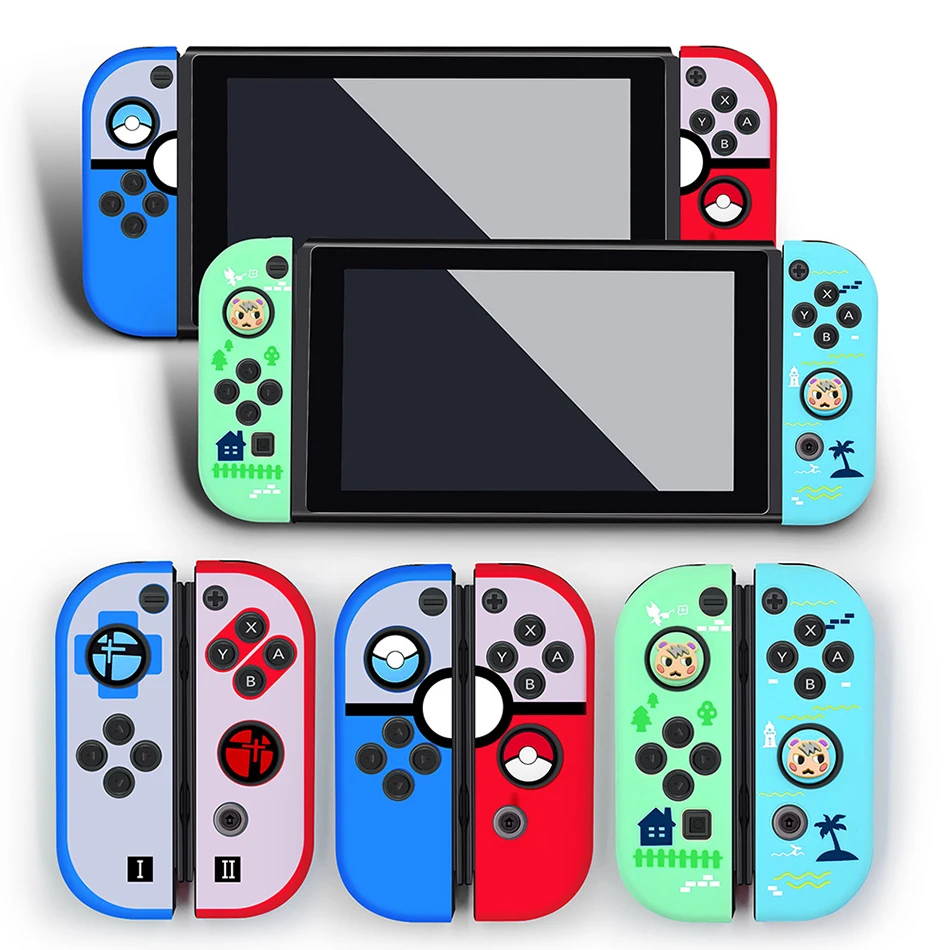 

For Nintend Switch Case Shockproof Game Case 5 in 1 Protective Shell Cover Skin Grips Kits for Nitend Switch NS Console & Joycon