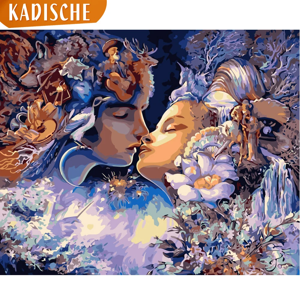 KADISCHE краска для рисования по номерам пейзажи Сделай Сам масляная Раскраска