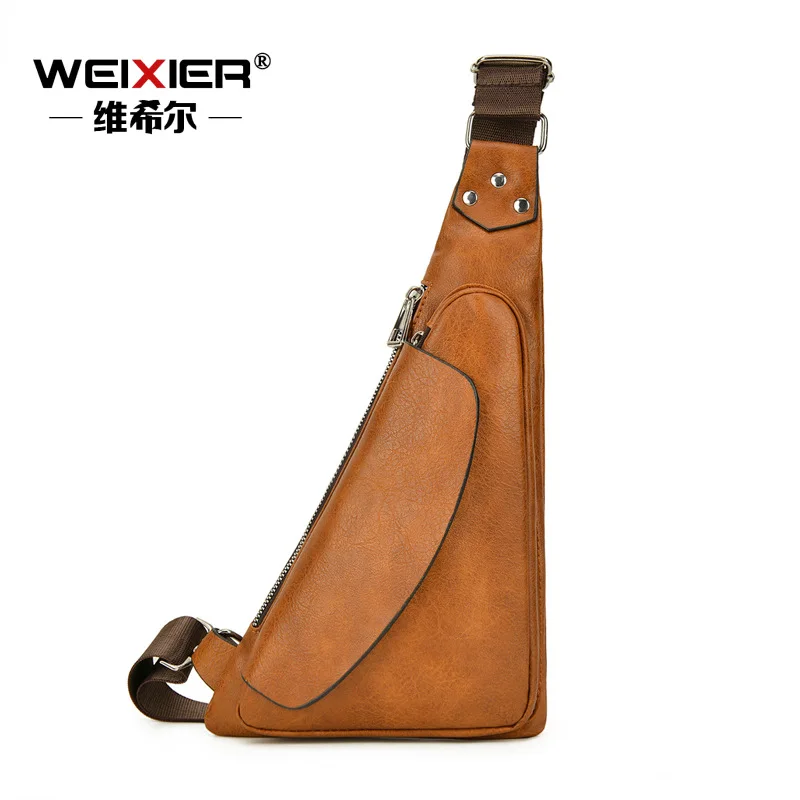 fashion men bag retro summer small bag new product PU chest bag personality dumpling-shaped shoulder bag cross-body chest bag