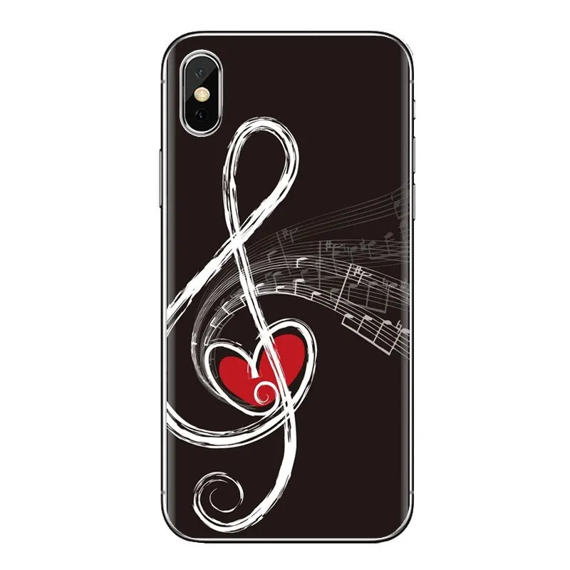 В виде скрипичного ключа звук логотип прозрачный мягкий чехол для LG G3 G4 мини G5 G6 G7