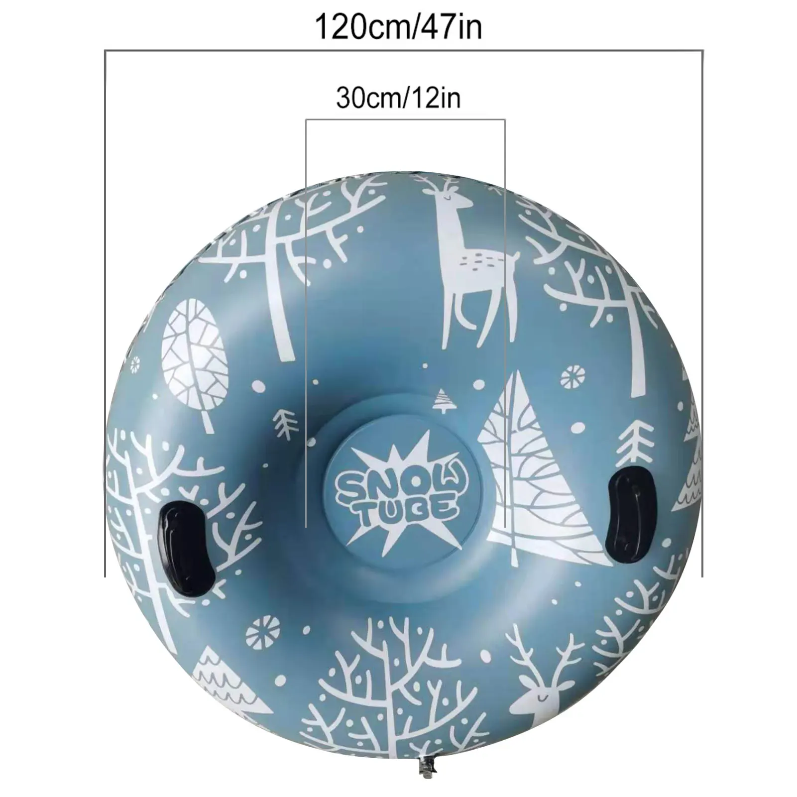 

Floated Skiing Board Ski Circle With Handle Inflatable Durable Outdoor Children Adult Snow Tube Skiing Equipments Snow Toy 47 In