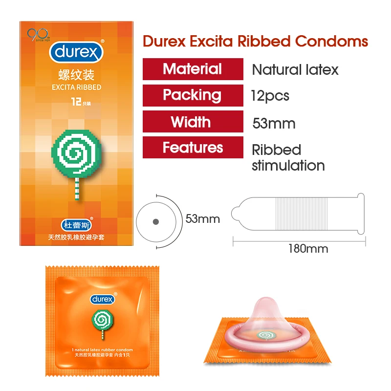Презервативы Durex для пениса XL толстый ребристый точечный презерватив с