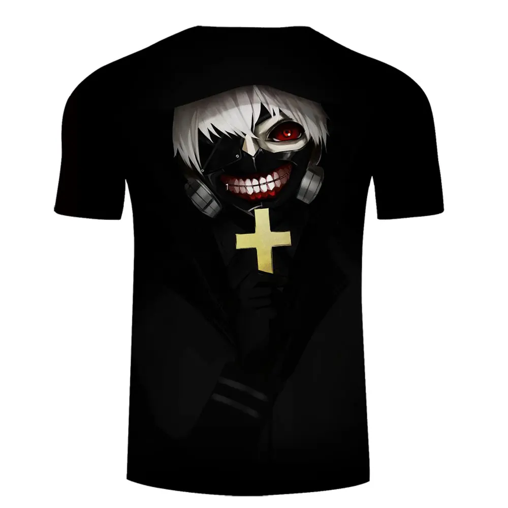 

Factory direct fashion summer men's t-shirt Tokyo Ghoul 3D printed casual t-shirt men's hip-hop clothing t-shirt for men