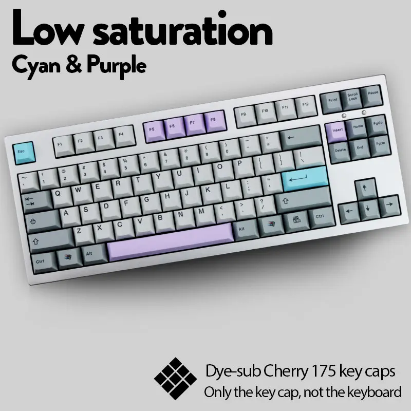 Бесшумные колпачки ключей PBT Cherry High 175 термосублимационный процесс подходит для