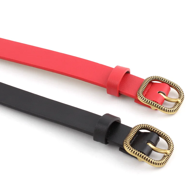 Женский широкий кожаный ремень черный красный белый коричневый декоративный