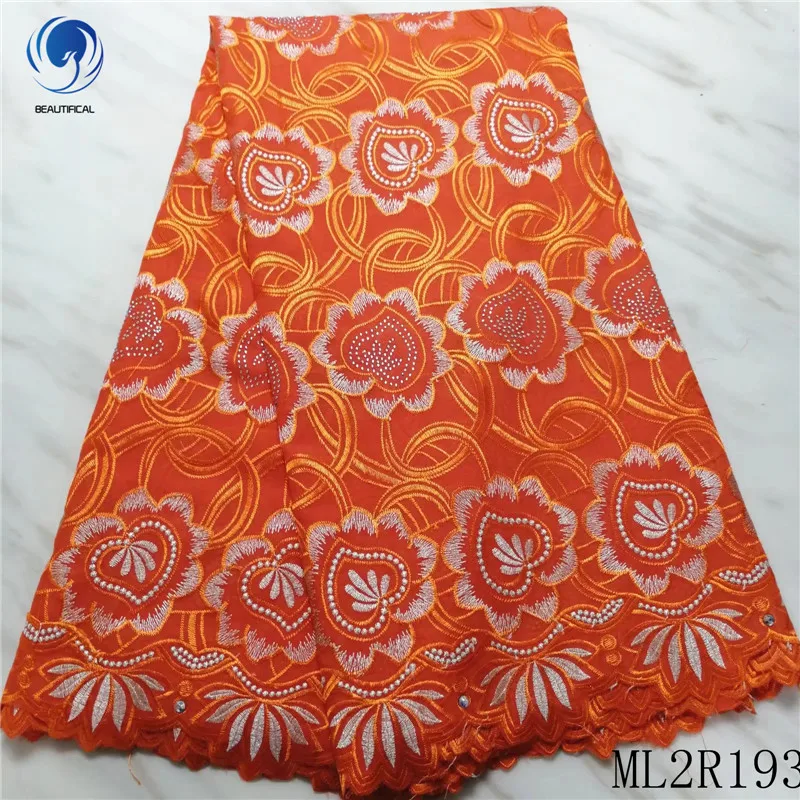 

Красивая новая дизайнерская Кружевная Ткань 5 ярдов для платья, швейная ткань, кружевной Африканский материал ML2R193
