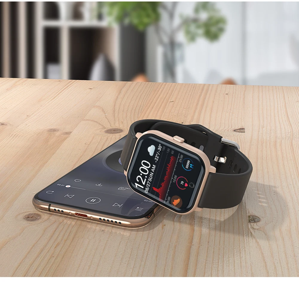 Мужские и женские фитнес-трекер FocuSmart Bluetooth Смарт-часы с монитором сердечного