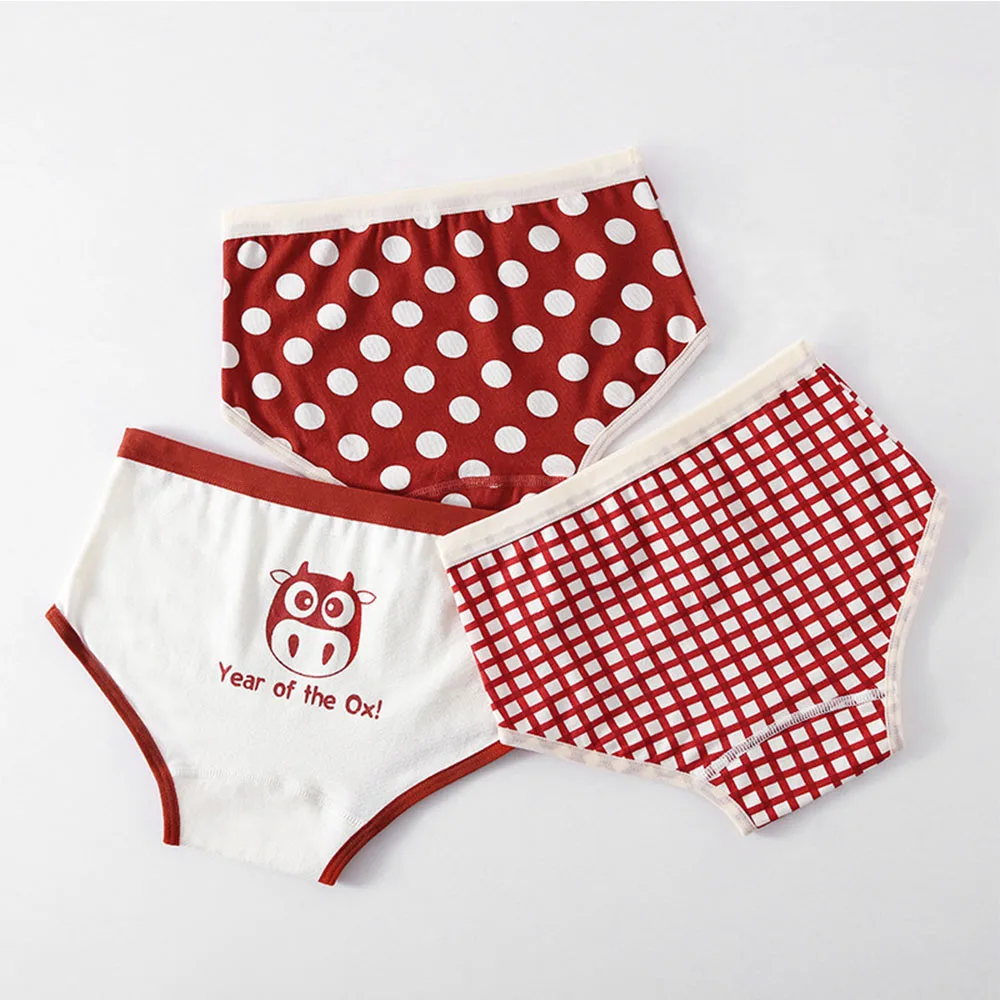 Girls Panties Kids Cotton Underwear Children's Briefs Cartoon Short 3pcs/Lot