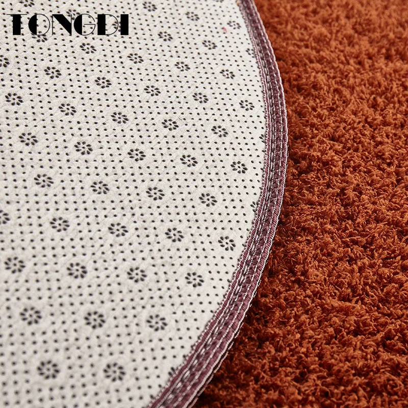 Круглый коврик TONGDI мягкая Пашмина плюшевый замшевый впитывающий нескользящий