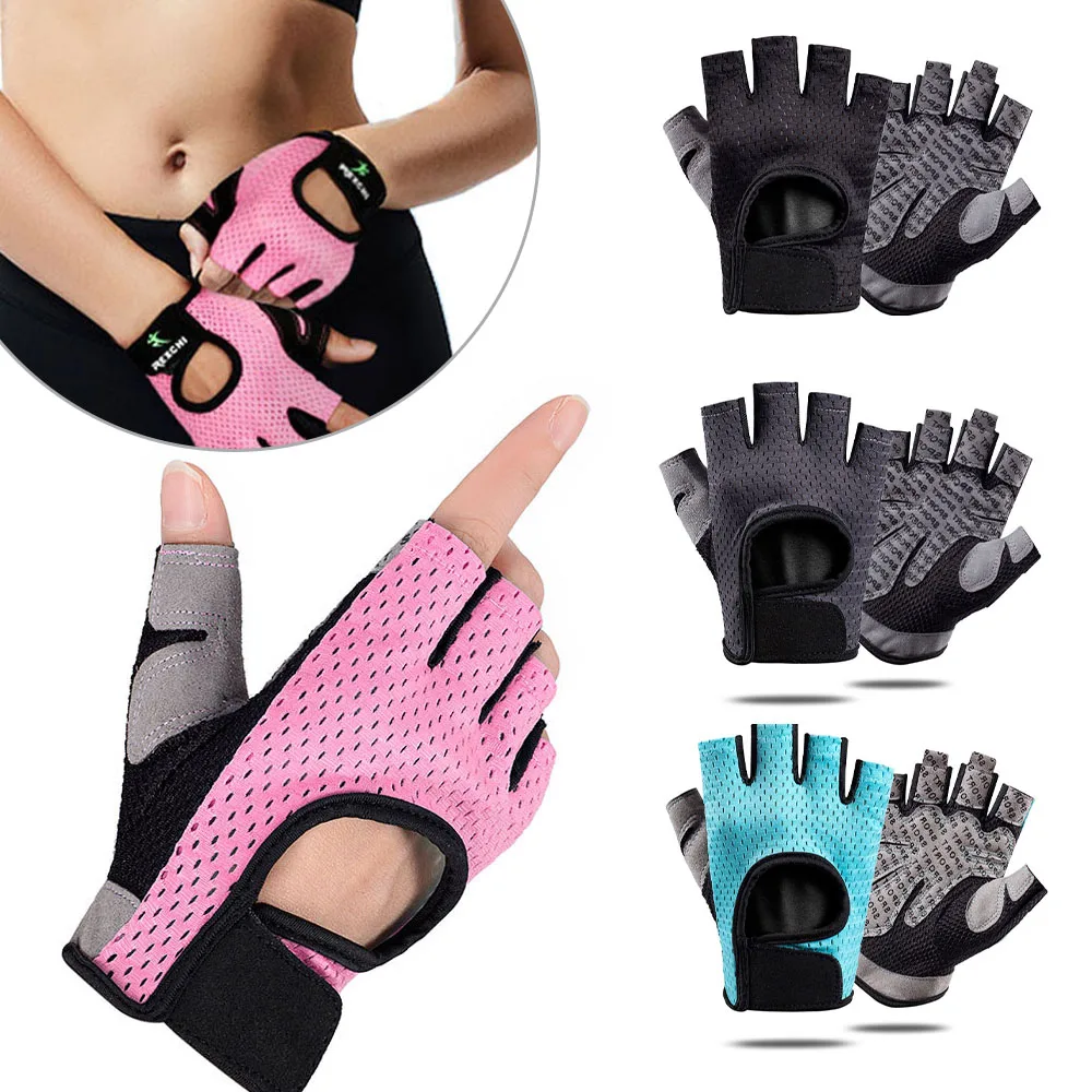 

Профессиональные Дышащие Перчатки для фитнеса, Нескользящие перчатки с открытыми пальцами для занятий йогой, для мужчин и женщин, для силов...