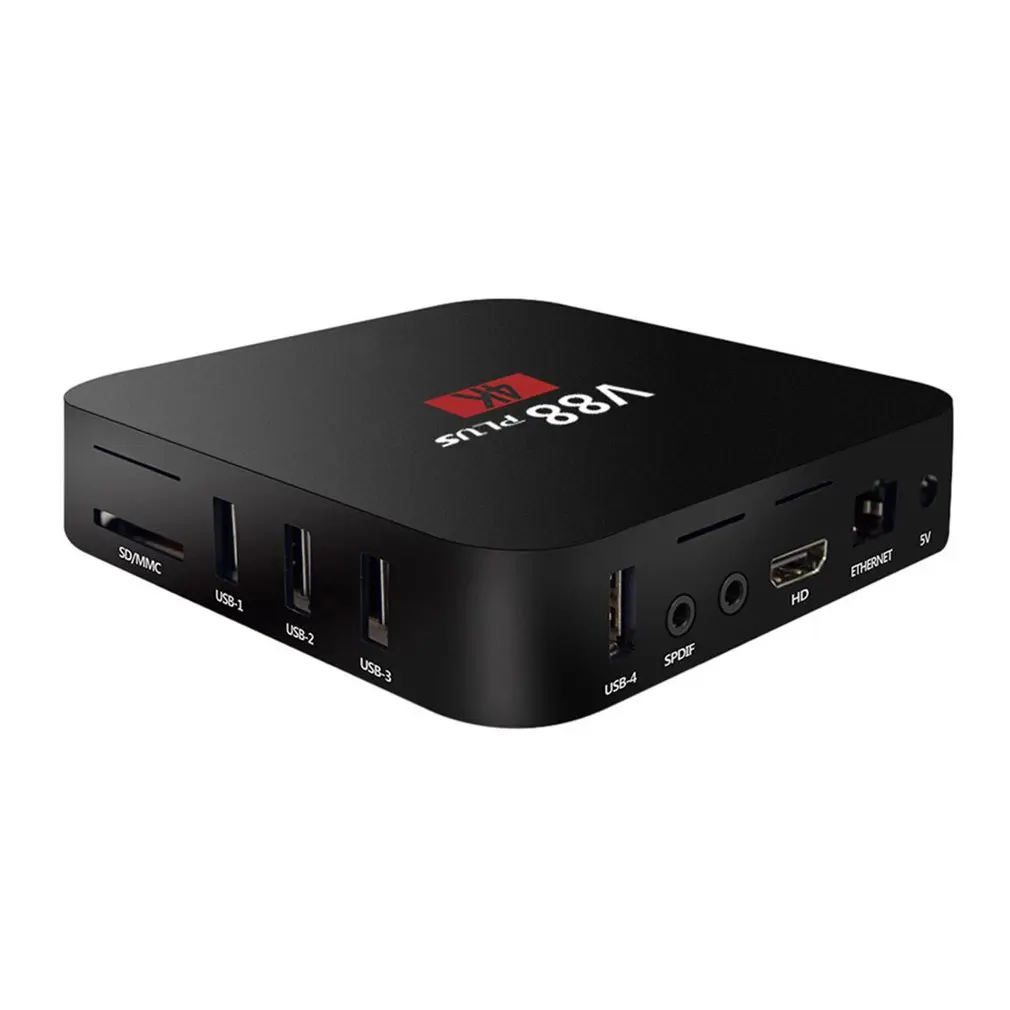 

V88 Smart TV Set-Top Box Player 4K Quad-Core Home Theater 1G+8G WiFi Media Player Voice Assistant Box TV Box Smart HDTV Box