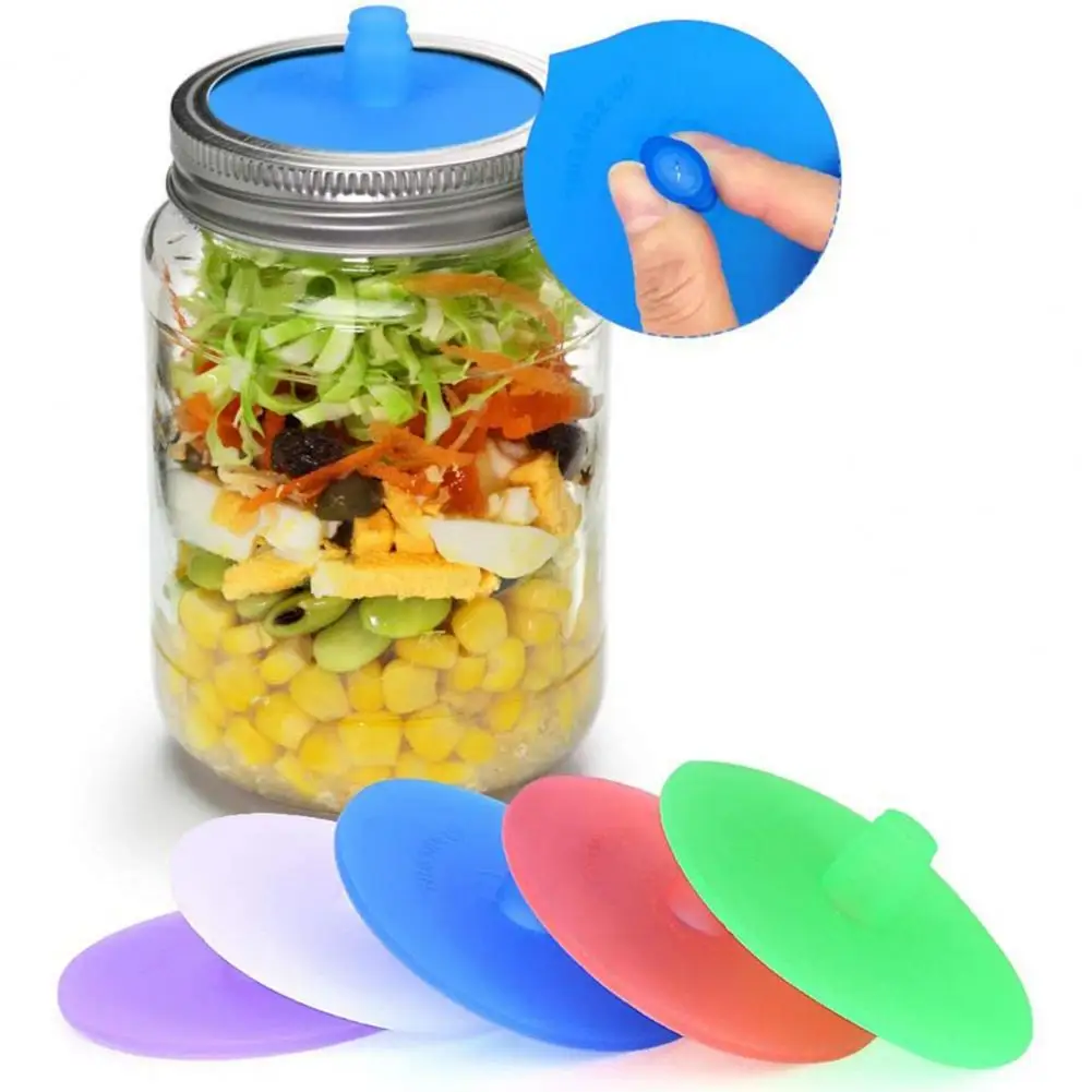 

NEW 5Pcs Silicone Waterless Fermenting Airlock Lids Covers for Wide Mouth Mason Jar