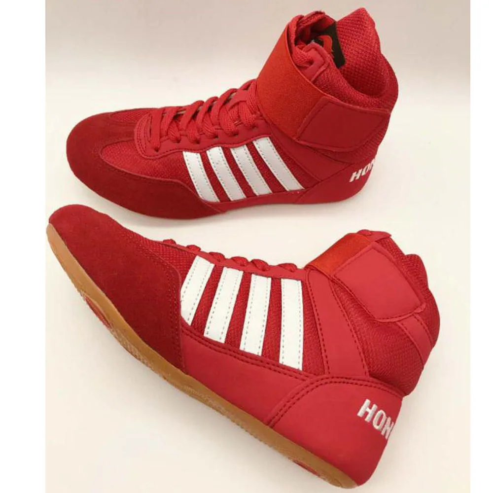 Sinibudo Wrestling Shoes for men raining shoes leather sneakers professional boxing shoes S003