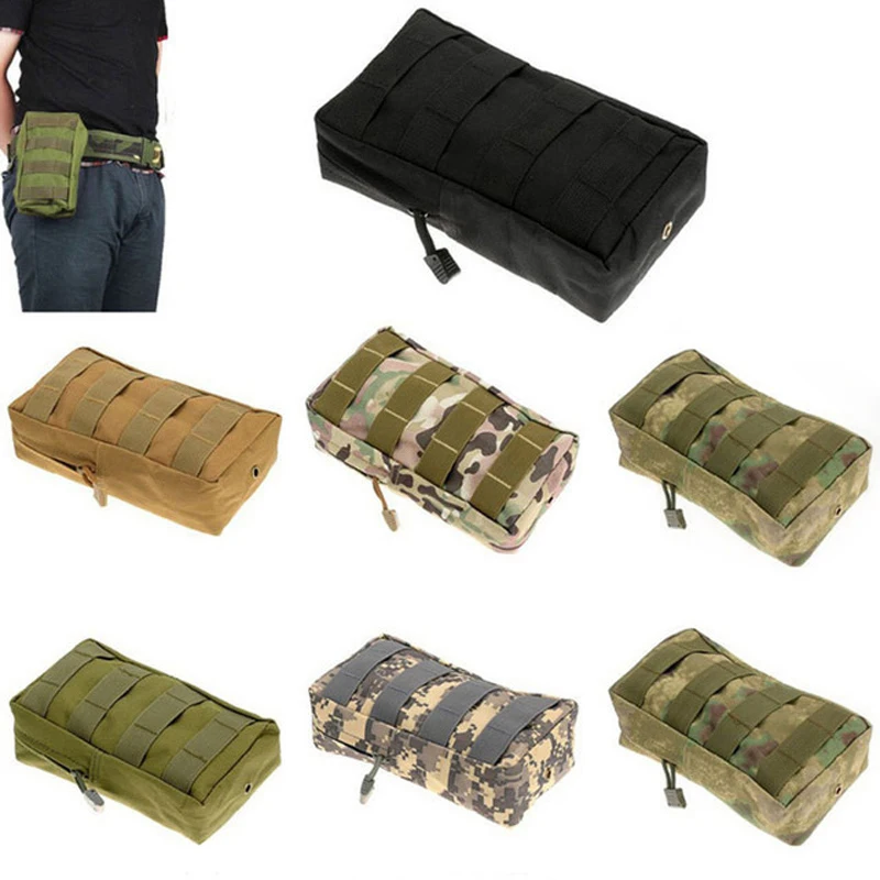 

Outdoor Running Bag 1000D Waterproof Tactical Waist Bag Camping Hiking Utility Pouch EDC Keys Phone Holder Backpack Attached