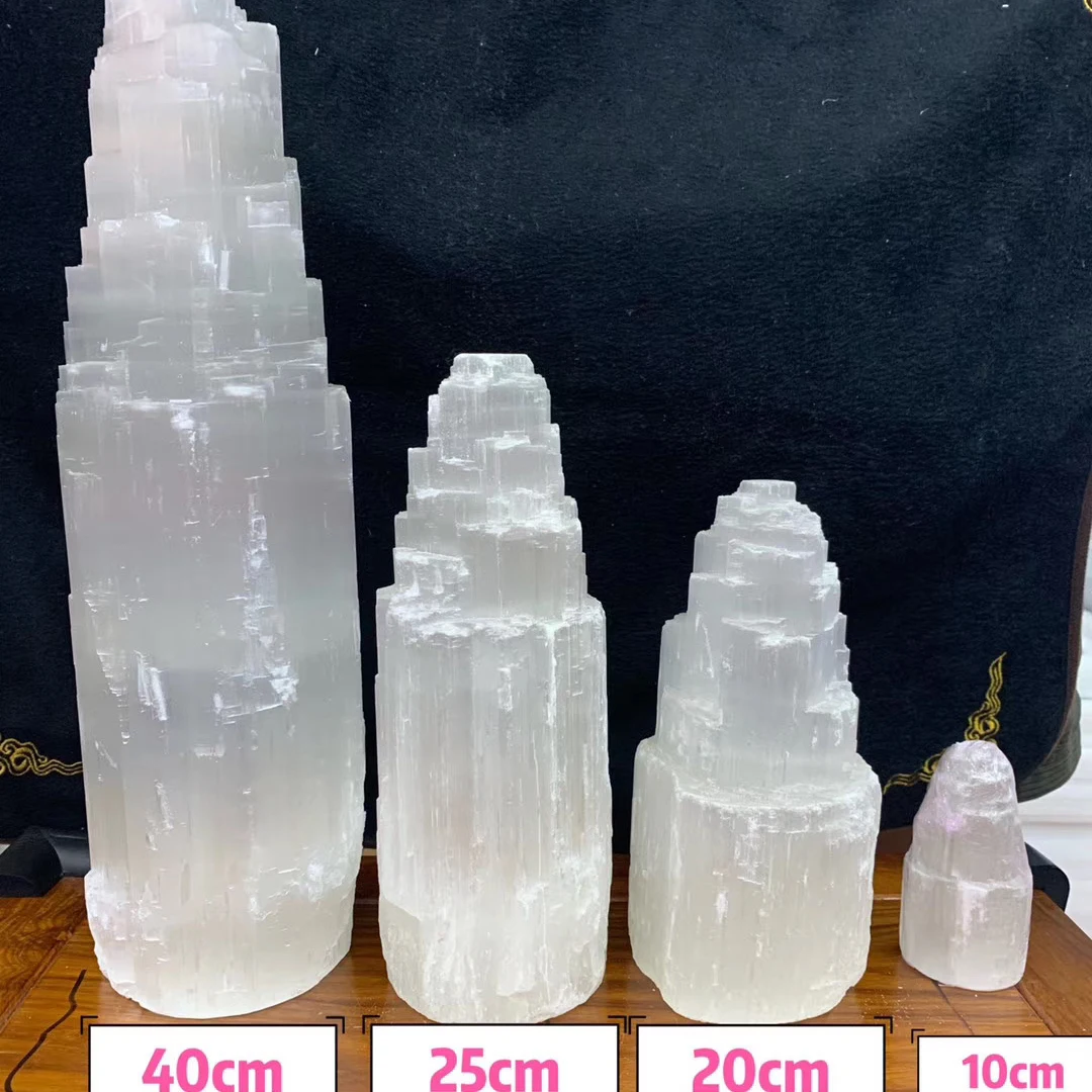 

Natural Quartz Crystal Selenite Lamp Flame Reiki Healing Mineral Specimen Wedding Decoration Home Decor