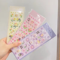 1pcs kawaii korean laser cartoon bear stickers diy hand account journal photo album planner stickers cute student stationery