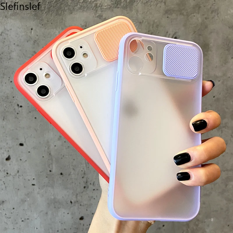soft slide camera lens protection cases for iphone 11 pro max x xr xs max 6 6s 7 8 plus se 2020 silicone tpu matte cover coque free global shipping